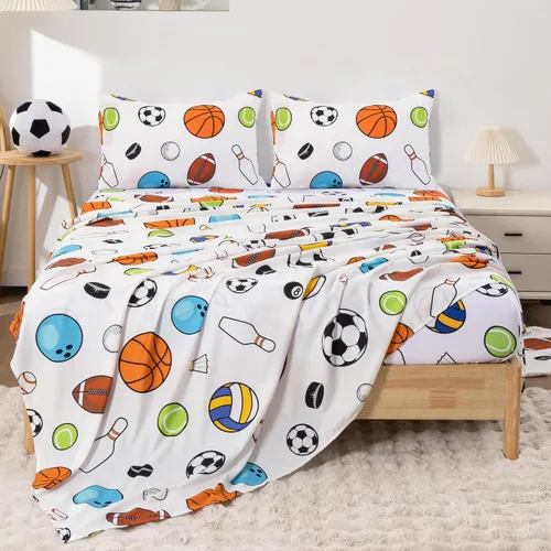 Vista 20 de Sábanas arcoíris tamaño individual, juego de 3 piezas de sábanas divertidas y coloridas para niños, sábanas de microfibra suaves arcoíris para niños