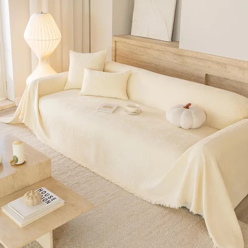 Vista 7 de DREAMINGO Fundas de sofá biplaza para sofá de 2 plazas, manta jacquard moderna y minimalista protectora de muebles para mascotas, lavable, funda