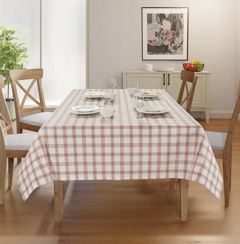 Vista 23 de Mantel de mesa rectangular - Cubierta de mesa - Algodón con costura mitrada - Fundas de mesa a cuadros para cocina, comedor, bodas, decoraciones