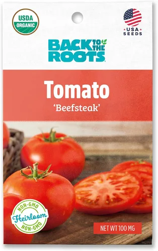 Vista 18 de Back to The Roots Paquete de semillas 100% orgánicas - Tomate 'Big Rainbow' 100mg Paquete de Semillas de 2ct - Tomate 'San Marzano