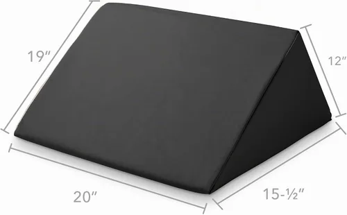 Vista 2 de Saloniture Cojín de mesa de masaje triangular con cuña para debajo de la rodilla, extra grande, 19 x 12 x 20 x 15.5 pulgadas, color negro