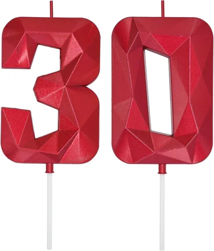 Vista 271 de DERVENTA Vela Grande de Cumpleaños Número 3D Verde Luminoso de 3.7 Pulgadas Celebración de Fiesta Aniversario Decoración Adorno para Pastel 1 Pieza