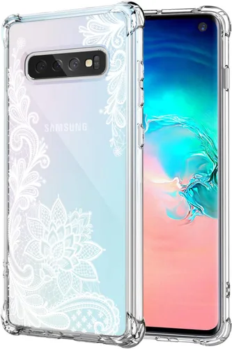 Vista 12 de KIOMY Funda para Samsung Galaxy S10, a prueba de golpes, diseño híbrido, parte trasera de policarbonato duro con interior de TPU flexible 2 en 1