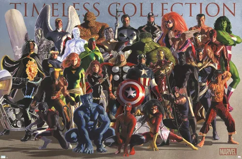 Vista 12 de Marvel Comics Group - Póster de pared, 22.4 pulgadas de largo x 14.7 W, versión enmarcada de madera de granero