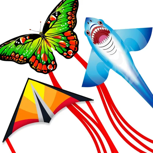 Vista 17 de Xida - Cometa de mariposa para niños y adultos, fácil de volar, de 4 a 8 años, 8 a 12 años, cometa grande con mango de 300 pies, perfecta