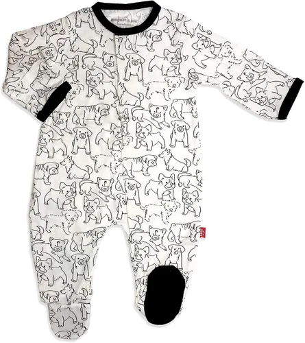 Vista 11 de Magnético Me Pijamas con piecitos de modal suave para bebé con cierre magnético rápido Pijama para niños y niñas, recién nacido a 24 meses