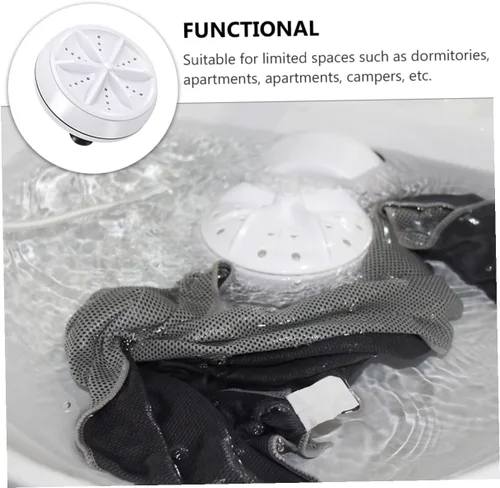 Vista 5 de KOMBIUDA Portable Mini Ultrasonic Washer with USB Remote High-Speed Rotation Washing Machine for Travel Hand-wash Simulation for Delicates Automatic