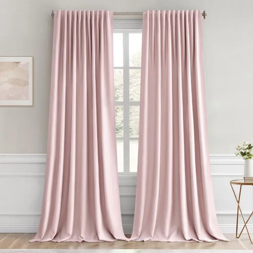 Vista 65 de MIULEE Cortinas opacas con pestaña trasera de 63 pulgadas de largo, juego de 2 paneles para sala de estar, dormitorio, privacidad, bolsillo