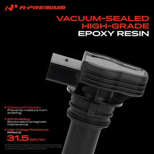 Vista 7 de A-Premium Paquete de bobinas de encendido del motor compatible con Volkswagen y Audi