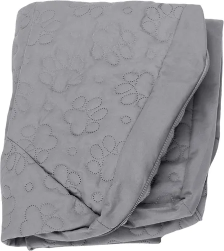 Vista 7 de Furhaven - Funda de repuesto para cama Pinsonic acolchada con estampado de patas, con forma de L, piedra azul, talla M