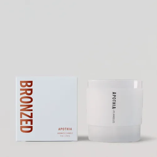 Vista 2 de APOTHIA - Vela bronceada Velas perfumadas galardonadas con bronce azahar y jazmín I con mezcla de cera de soja premium I 60 horas de larga