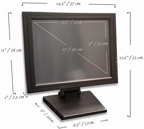 Vista 2 de Pantalla táctil HDMI 15 pulgadas POS TFT LCD pantalla táctil POS Monitor