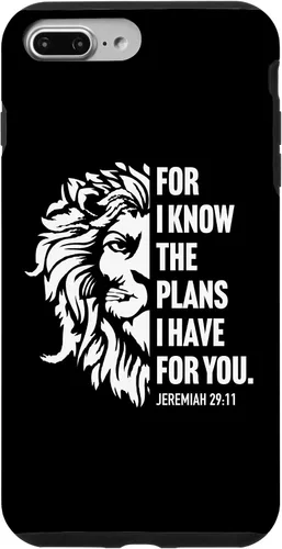 Vista 12 de Jeremiah 29:11 Christian Bible Verse Lion Graphic Case for iPhone 16