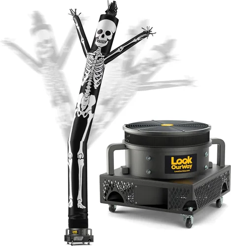 Vista 17 de LookOurWay Juego inflable de tubo para hombre de Halloween Air Dancers Inflable de monstruo loco de 20 pies con soplador de 12 pulgadas Monster