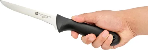 Vista 9 de Restaurantware Sensei - Cuchillo para deshuesar de 6 pulgadas con pines codificados de colores, cuchillo de acero alemán negro resistente a