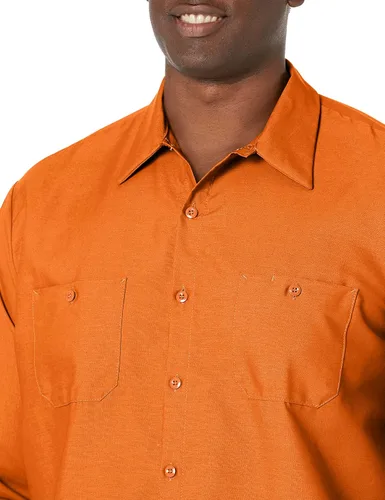 Vista 4 de Red Kap mens Industrial Work Shirt, Regular Fit, Long Sleeve