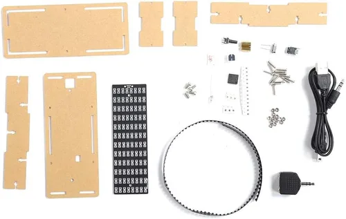 Vista 7 de Microcontrolador DIY LED Digital Music Spectrum Display Kit Rhythm Flash Light Analizador de Espectro Electrónico Piezas de bricolaje