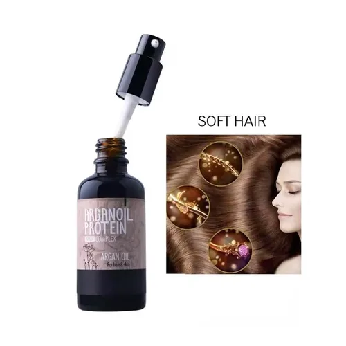 Vista 3 de Morocco Pure Argan Oil Hair Care Tratamiento de proteína marroquí para cabello rizado, seco y dañado Hidratante y reparador para brillo y fuerza