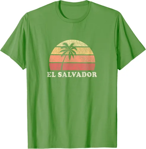Vista 20 de El Salvador Vintage 70s Retro Throwback Design Camiseta, Azul