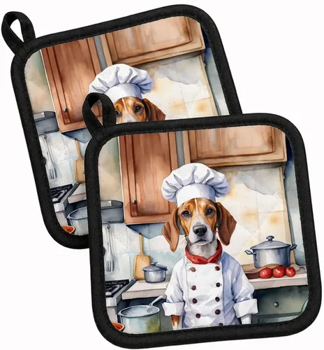 Vista 116 de Caroline's Treasures Coton de Tulear El Chef Par de Agarraderas de Ollas de Cocina Resistentes al Calor Juegos de Agarraderas de Ollas Almohadillas