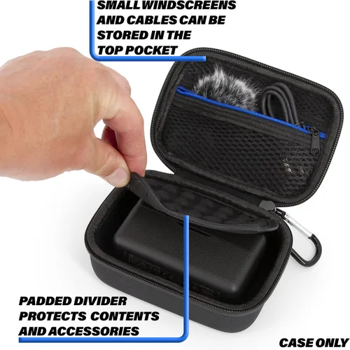 Vista 8 de CASEMATIX Funda de viaje compatible con el kit de micrófono inalámbrico DJI Mic 2 o original, protección de micrófono de solapa compacta para llevar