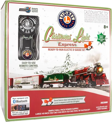 Vista 16 de Lionel Christmas Light Express LionChief 5.0 Juego de Tren Eléctrico de Escala O con Bluetooth y Control Remoto