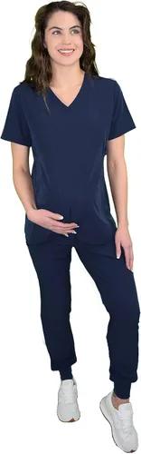 Vista 4 de Green Town Scrubs for Women - Maternity Scrubs Jogger Scrub Pant, 4 Pockets, Easy Care Stretch Fabric Uniforms