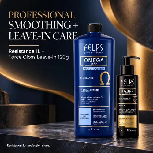 Vista 9 de Kit Felps Professional Omega Zero - Kit de tratamiento de alisado de cabello con nanoplastia Force Gloss sin enjuague, sin formaldehído, 33.81 onzas