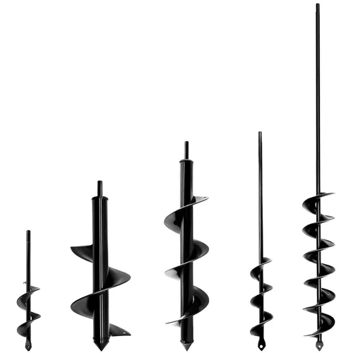 Vista 8 de Juego de 4 brocas de taladro para jardín, broca de 1.6 x 9 pulgadas, 1.6 x 16 pulgadas, 2.7 x 16 pulgadas y 3 x 12 pulgadas, broca en espiral