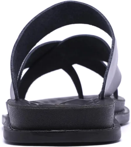 Vista 5 de Harssidanzar Sandalias para hombre, de secado rápido, para verano, con correas cruzadas, sandalias deslizantes, anillo para el dedo del pie