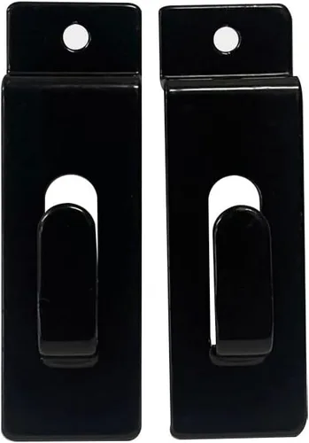 Vista 3 de Gancho de muesca simple Slatwall ganchos, negro, juego de 25 piezas
