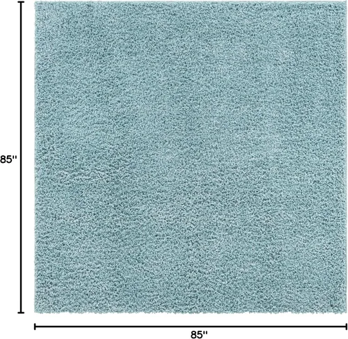 Vista 430 de Unique Loom Colección Davos Shag - Alfombra Lino