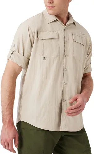 Vista 3 de NAVISKIN Camisas de pesca con protección solar para hombre, camisas de manga larga UPF 50+, camisas de sol para hombre, PFG senderismo, viajes