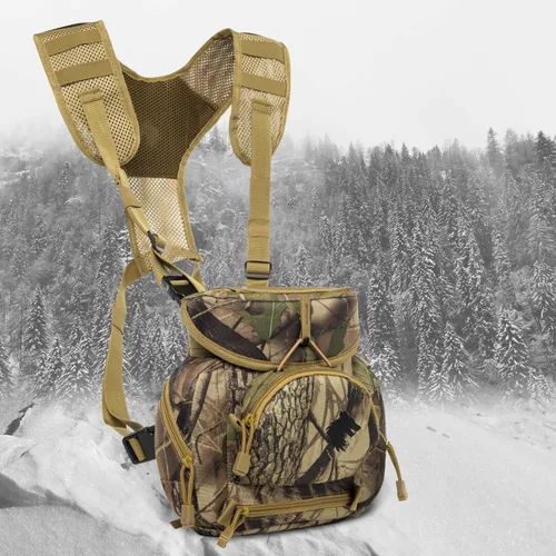 Vista 3 de Estuche de arnés binocular para cámaras Binos Óptica Telémetro Gear, Camouflaje, Talla única, Paquete de pecho
