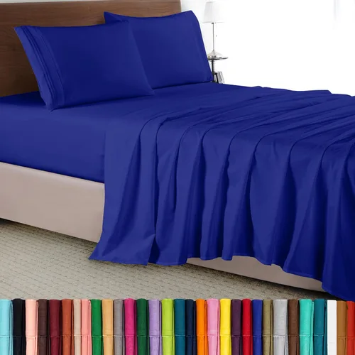 Vista 10 de Elegant Comfort - Juego de sábanas de lujo de 4 piezas - Ropa de cama de lujo de 1500 hilos, calidad de hotel prémium, microfibra, resistente a