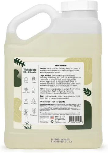 Vista 2 de Cedarcide Protector de garrapatas extra fuerte Spray repelente de mosquitos y aceite de cedro Deep Woods para personas, mascotas e interiores