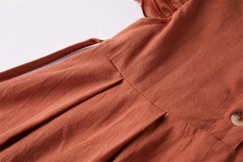 Vista 5 de Niyage Vestido sin mangas para niños pequeños, vestidos de fiesta casuales para niñas, de algodón, con lazo y lazo, vestido bohemio casual