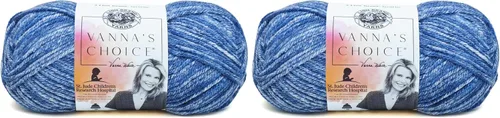 Vista 28 de Lion Brand Yarn (1 madeja) Hilo Vanna's Choice, mármol gris