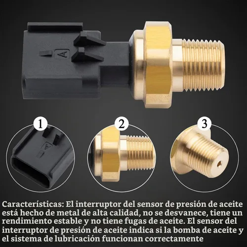 Vista 7 de Sensor de interruptor de presión de aceite del motor 68145662AB se adapta a
