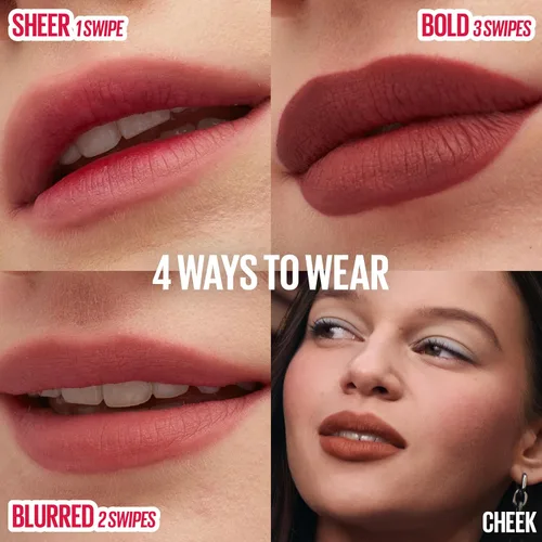 Vista 4 de Maybelline Super Stay Teddy Lip Tint, Endgame, Mauve-Berry