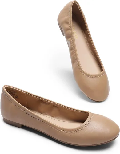 Vista 2 de DREAM PAIRS Zapatos planos para caminar de bailarina Sole-Happy para mujer