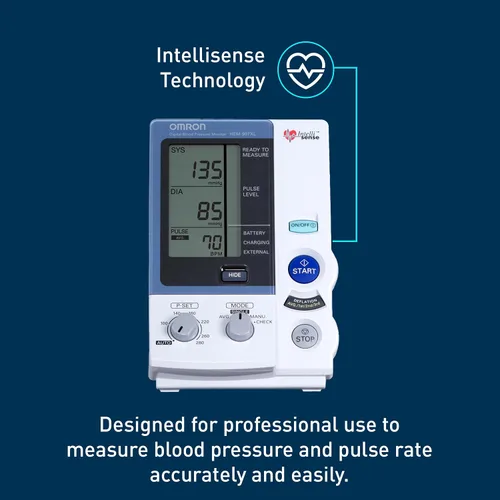 Vista 4 de OMRON IntelliSense - Monitor Digital Profesional de Presión Arterial para Uso Clínico y Brazaletes de Presión Arterial para la Parte Superior