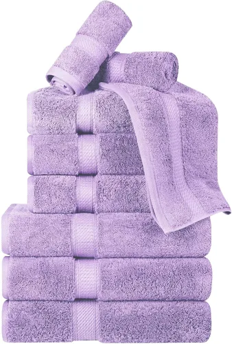 Vista 28 de BNM Toallas de Algodón Egipcio de Peso Pesado, Ideales para Baño, Ducha, Spa, Hotel, 800 GSM, Toallas Faciales/de Aseo, Toallas de Mano, Toallas