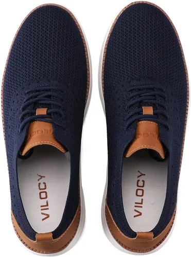 Vista 2 de VILOCY - Tenis de vestir informales para hombre, zapatos oxford cómodos de malla transpirable