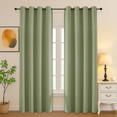 Vista 201 de Simplebrand Juego de 2 paneles de cenefa aguamarina para ventana de cocina de 14 pulgadas de largo, cortinas de oscurecimiento de habitación