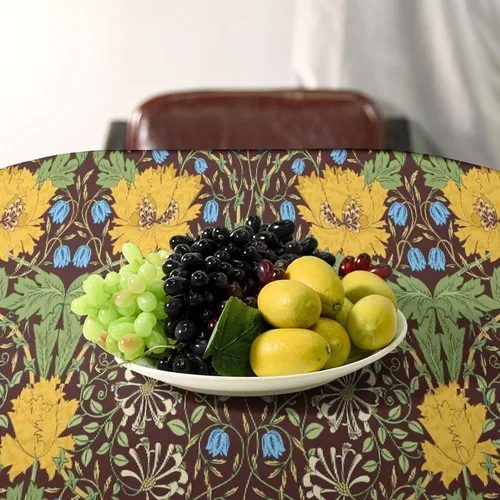 Vista 333 de Mantel Floral Retro de Pájaros, Diseño Original Bohemio William Morris Estampado Cubierta de Mesa para Hogar Picnic Fiesta Comedor Cocina William