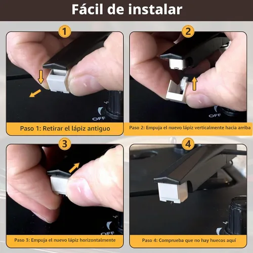 Vista 7 de Dreyoo 1 paquete de aguja de repuesto para tocadiscos para ATN3600L, lápiz capacitivo compatible con Audio-Technica