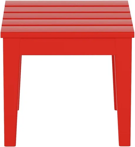 Vista 32 de WestinTrends Malibu - Mesa auxiliar cuadrada para exterior para silla Adirondack, teca