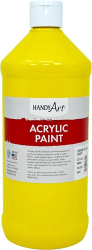 Vista 55 de Handy Art Pintura acrílica, juego de 12 colores, botellas de 16 onzas, acrílico líquido para estudiantes semibrillante, consistencia de flujo