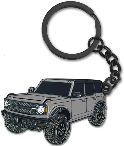 Vista 8 de Llavero de metal de 4 puertas para Ford Bronco Accesorios 2021 2022 2023